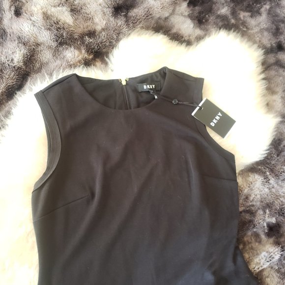 DKNY Little Black Dress NWT! Size 6 Sheath dress with cutout details. - Picture 9 of 16